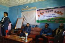 तालिमको बिषयमा बोल्नुहुदै Engineer